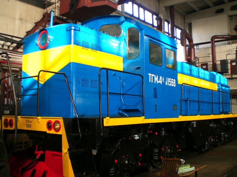 Маневровый тепловоз с гидравлической передачей ТГМ-4А 1568, 1982 г.в.